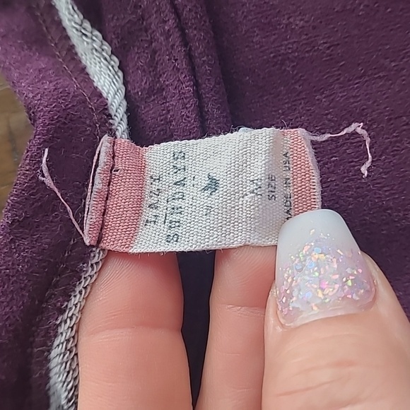 Lazy Sundays Purple Suede French Terry Shift Dress - Picture 6 of 7